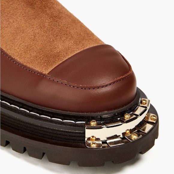 Sandro - Leather and suede boots with notched
sole - Picture 7 of 9